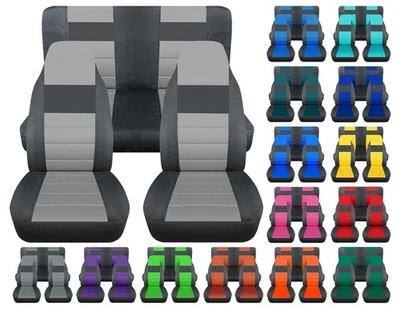 Fundas de asiento de coche delanteras y traseras para Jeep Wrangler 1985-2006 YJ-TJ-LJ bonitos colores Foto 1 de 4