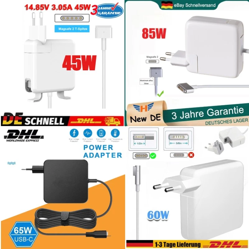 45W 60W 85W 96W Netzteil Ladegerät Für Macbook Pro Air 11" 13" 15" 17" L/T USB C - Bild 1 von 1