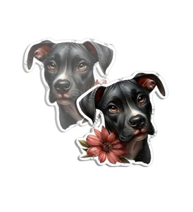 Pegatina Pit Bull pegatina cachorro camión computadora portátil piel bebé calcomanía criaturas mimosas paquete de 2 - Imagen 1 de 4