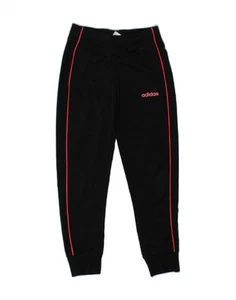 ADIDAS Girls Tracksuit Trousers Joggers 9-10 Years  Black Polyester CJ20 - Picture 1 of 3