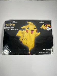 POKEMON PIKACHU LARGE FOIL PARTY BALLOON 24½" x 31" XL FACTORY SEALED NEW - Picture 1 of 2