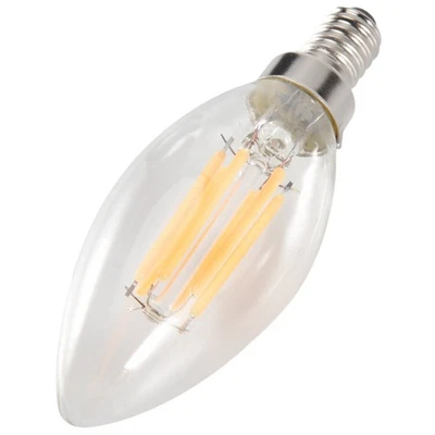 Dimmable E12 6W COB  Candle Flame Filament LED Light Bulb Lamp 10*35619 - Image 1 of 4