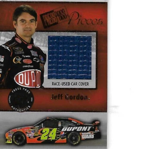 JEFF GORDON - 2009 Press Pass - Pieces Materials Race Used Car Cover Card -PP-JG - Image 1 of 1