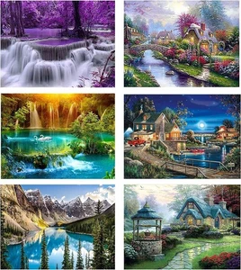 6er Pack Landschaft Diamond Painting Kit für Erwachsene - Crystal Art Kit für - Bild 1 von 5