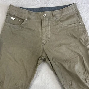 Kuhl Revolvr Pants Mens 34x30 Green Nylon Cotton Outdoor Hiking Straight Leg - Picture 1 of 17