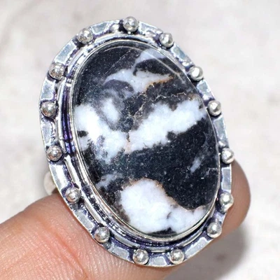 Anillo Turquesa Búfalo Blanco Chapado en Plata 925 Piedras Preciosas Hecho a Mano EE. UU. 10 GW Foto 1 de 3