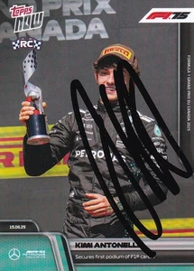 F1, ANDREA KIMI ANTONELLI SIGNED TOPPS F1 NOW ROOKIE TRADING CARD PHOTO PROOF! - Picture 1 of 2