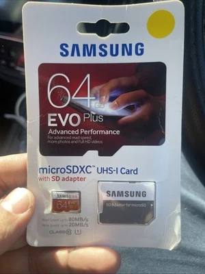 Samsung EVO 64GB Fast 95 MB/s Memory Card MicroSDHC Class 10 With Adapter - Image 1 of 2