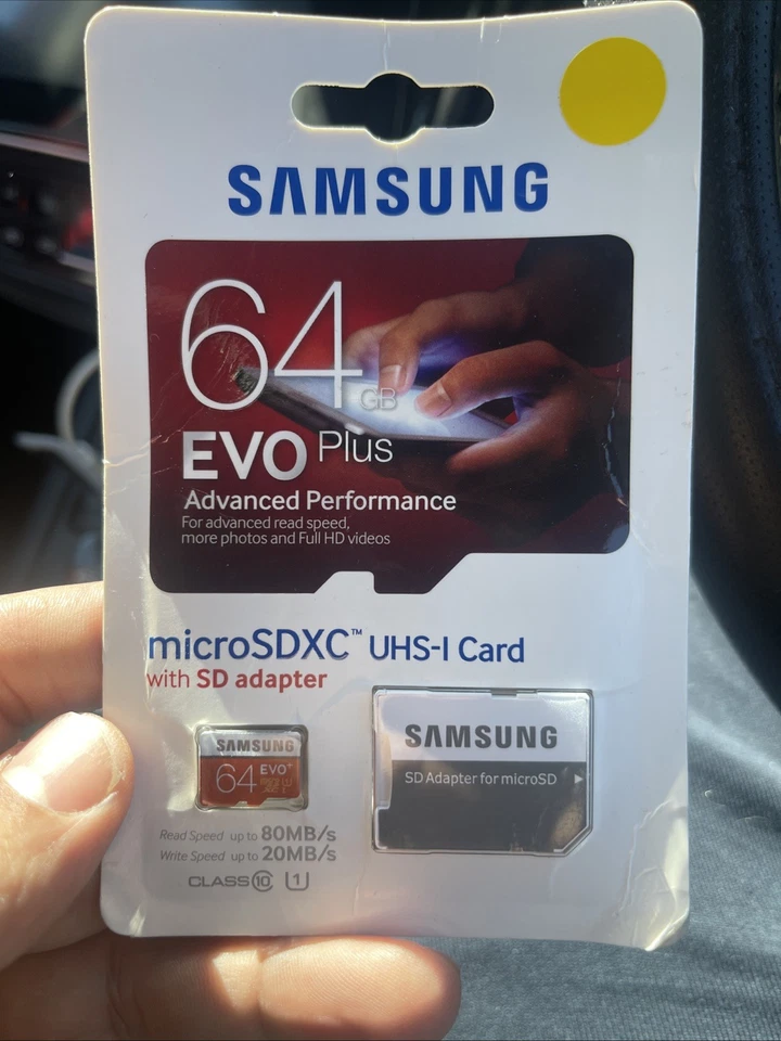 Samsung EVO 64GB Fast 95 MB/s Memory Card MicroSDHC Class 10 With Adapter - Image 1 of 2