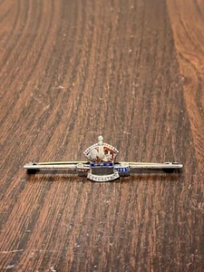 Vintage King George VI Coronation Silver Brooch - Picture 1 of 3