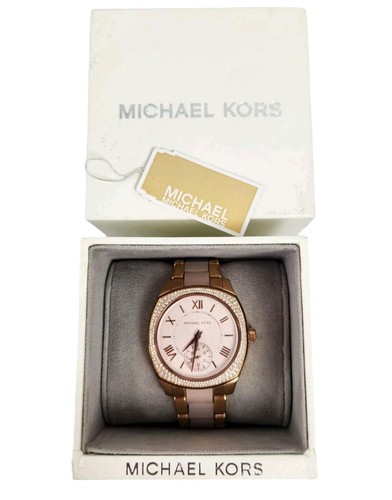 Orologio Michael Kors MK6135 Bryn tono oro e blush con scatola link extra e manuale us intime ottimeioni