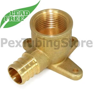 (25) 1/2" PEX x 3/4" Female NPT Threaded Drop Ear Elbows Crimp LEAD-FREE - Picture 1 of 1