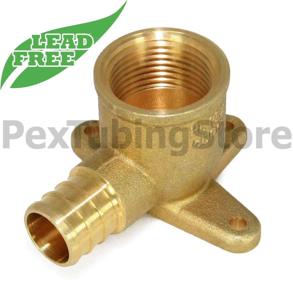 (25) 1/2" PEX x 3/4" Female NPT Threaded Drop Ear Elbows Crimp LEAD-FREE - Image 1 of 1