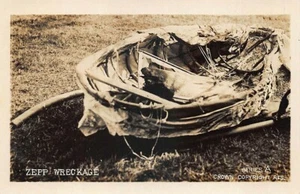 Farnborough Gate U. K. Zeppelin Wreckage Series A #4 Real Photo Postcard - Picture 1 of 2