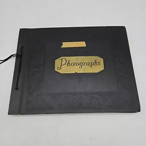 Vtg Photograph Album w/ 80+ Photos Beach Party Guam Navy Airplane Military - Picture 1 of 16