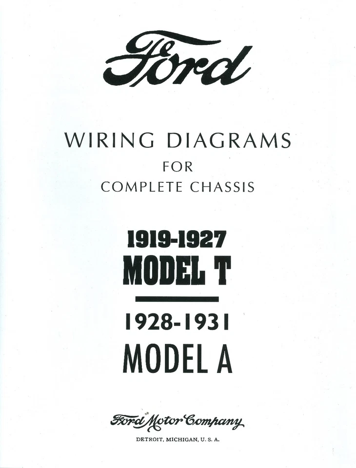 1919 20 21 22 23 24 25 26 27 Ford Modelo T Diagramas de cableado sin arranque Foto 1 de 1