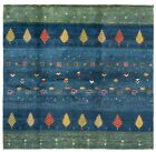 Gabbeh Handgeknüpfter Perserteppich 201x192 cm-Nomadic,Orient,Carpet,Rug,Blau