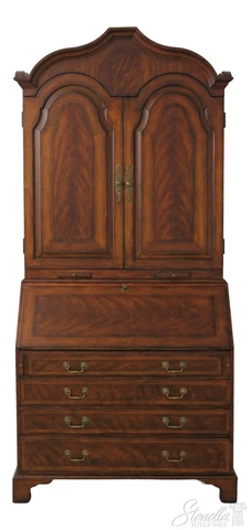 56884EC: TS BERRY English Style Mahogany Blind Door Secretary Desk Cover