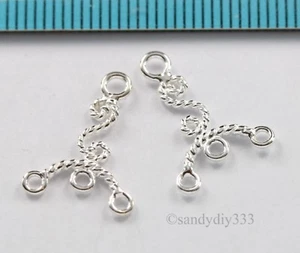 4x HELLER STERLINGSILBER KRONLEUCHTER OHRRING VERBINDER 12mm 16mm N811 - Bild 1 von 2