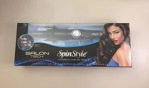 Salon Tech Spin Style Automatic Barrel Hair Curling Iron Black -FACTORY SEALED - Picture 1 of 7