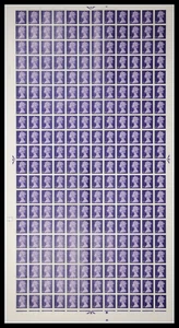 sg 729 3d Violet machin Full Sheet PVA2 band cyl 3 No Dot UNMOUNTED MINT/MNH - Picture 1 of 1