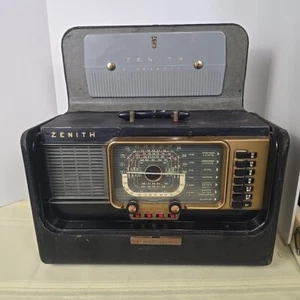 Vintage 1955 R600 Zenith Trans Oceanic Wave - Magnet Tube Radio - Parts Repair - Picture 1 of 12
