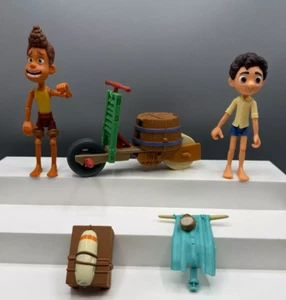 Disney Pixar Luca Scooter Build & Crash Pack, 6" Figures, Mattel, Rare, Retired  - Picture 1 of 8