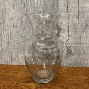Classic Urn Shaped Clear Glass Vase 9” tall - Picture 1 of 4