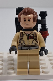 Lego Ghostbusters Dr. Peter Venkman minifigure with pack from set 21108 gb002