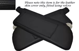 2 CUBIERTAS DE PIEL DE CUERO DE COSTURAS NEGRAS PARA SOL PARA VOLVO 240 1974-1993 - Imagen 1 de 3