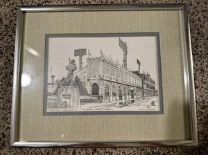 NEVIN ROBINSON Pittsburgh pirates Forbes Field Framed SIGNED Art Print . - Picture 1 of 3
