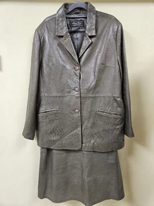 Lederjacke Rock Set Terry Lewis olivgrün Schlangenmuster 1X gebraucht - Bild 1 von 13