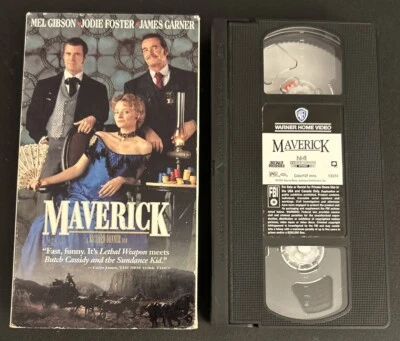 Maverick VHS Tape Movie Mel Gibson Jody Foster James Garner (Warner 1994 Used)￼ - Image 1 of 4