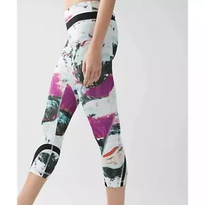 Lululemon Leggings Run Inspire Crop All Full-On Luxtreme Pigment Wave | Size XS - Picture 1 of 17