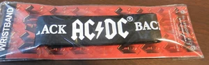 ACDC BACK IN BLACK RUBBER BRACELET - Picture 1 of 1