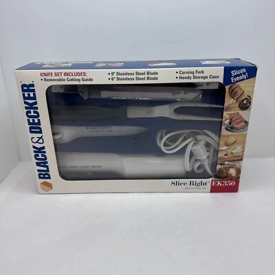 Винтажный 1999 Black & Decker EK350 электрический нож 9 «6» лезвия, резьба вилка новый - Изображение 1 из 4