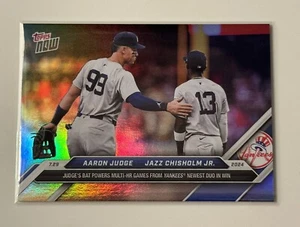 2024 Topps Now Aaron Judge Jazz Chisholm Yankees Photo Variation #490 LIMITED SP - Picture 1 of 2