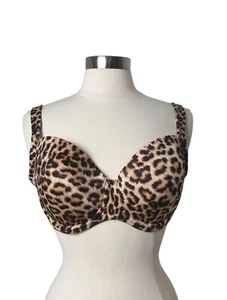 Soma 40C Bra Leopard Stunning Support Smooth Full Coverage Underwire Satin - Picture 1 of 7