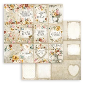 Stamperia - GARDEN OF PROMISES - CARDS - 12" X 12" - CUT UP TO SAVE POSTAGE! - Picture 1 of 3