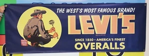 LEVI'S vintage style Banner Overalls Cowboy Vintage Logo - Picture 1 of 3