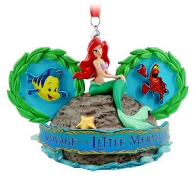 Disney World Voyage of Little Mermaid Christmas Ear Hat Ornament NWT WDW Ariel - Image 1 of 2