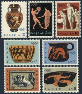 Greece 806-812, MNH. Michel 863-869. Olympics Tokyo-1964. Ancient Olympic Games. - Picture 1 of 1