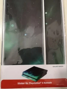 Playstation 4 PS4 Pro Vinyl Skin Folie Aufkleber Sticker Galaxy Green Universum - Bild 1 von 2