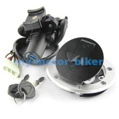Interruptor de llave de encendido bloqueo de tapa de gas combustible para Kawasaki ZX900 NINJA ZX-9R 1994-1999 Foto 1 de 4