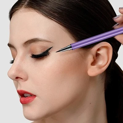 Black Liquid Eye Liner Waterproof Fine Tip Smudge-Proof Brush diplomatic - Image 1 of 4