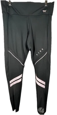 ROSA Victoria's Secret Wms Leggings Talla L Negro Rosa Ropa Activa Atlética Yoga Foto 1 de 4