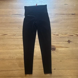 SPANX leggings vita alta in velluto nero TAGLIA M - Foto 1 di 6