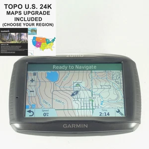 Garmin ZUMO 595LM GPS w/ Maps Upgrade TOPO U.S. 24K High Detail Topographic - Picture 1 of 11