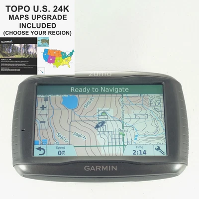 Garmin ZUMO 595LM GPS w/ Maps Upgrade TOPO U.S. 24K High Detail Topographic - Image 1 of 4
