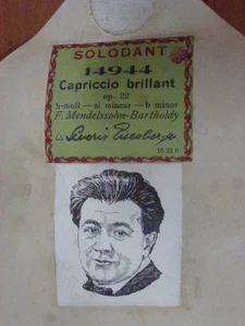 PIANOLAROLL HUPFELD 73N MENDELSSOHN-BARTHOLDY CAPICCIO BRILLANTE PB S EISENBERGER - Imagen 1 de 3
